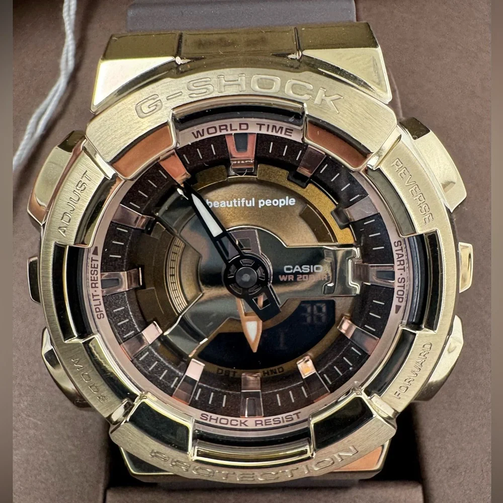 Casio G-Shock x Beautiful People GM-S110BP-5AJR Brown Analog-Digital Watch NIB